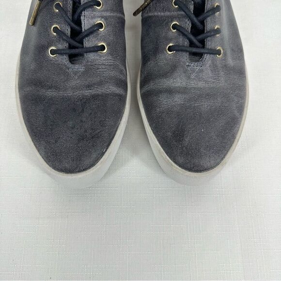 Blackstone size 39 / 9 Periscope Gray Leather Lace Up Sneakers - Picture 3 of 15